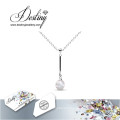 Destin bijoux cristal de Swarovski carré Pearl Pendentif & collier